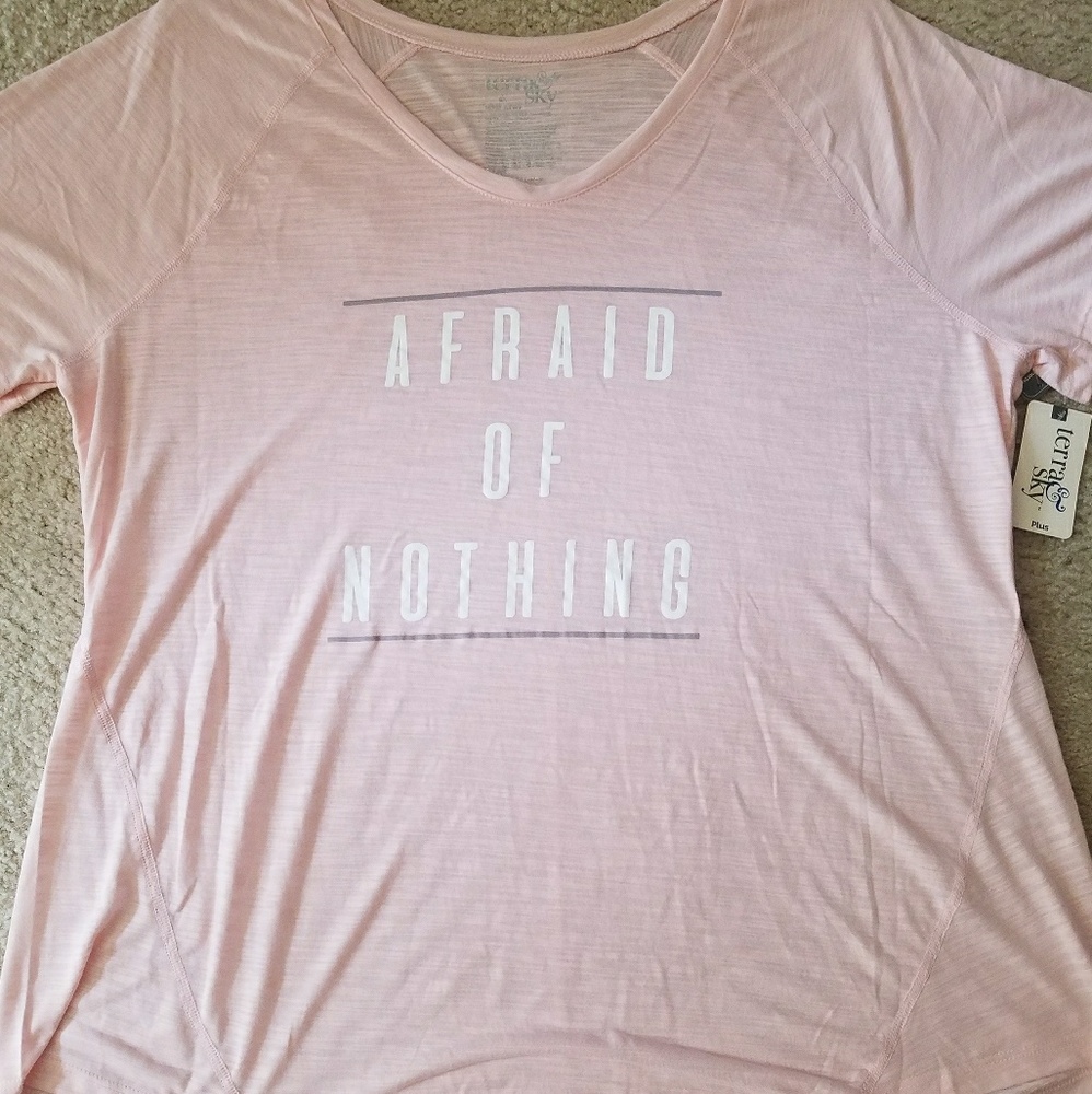 Afraid of Nothing Design Womens V Neck T